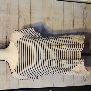 Maurices Crochet trim open back t-shirt